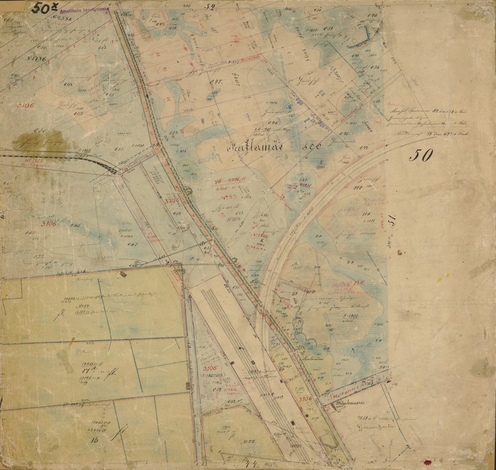 Old map of Tallinn, date and author uncertain. Possibly Friedrich Eurich, to be confirmed.